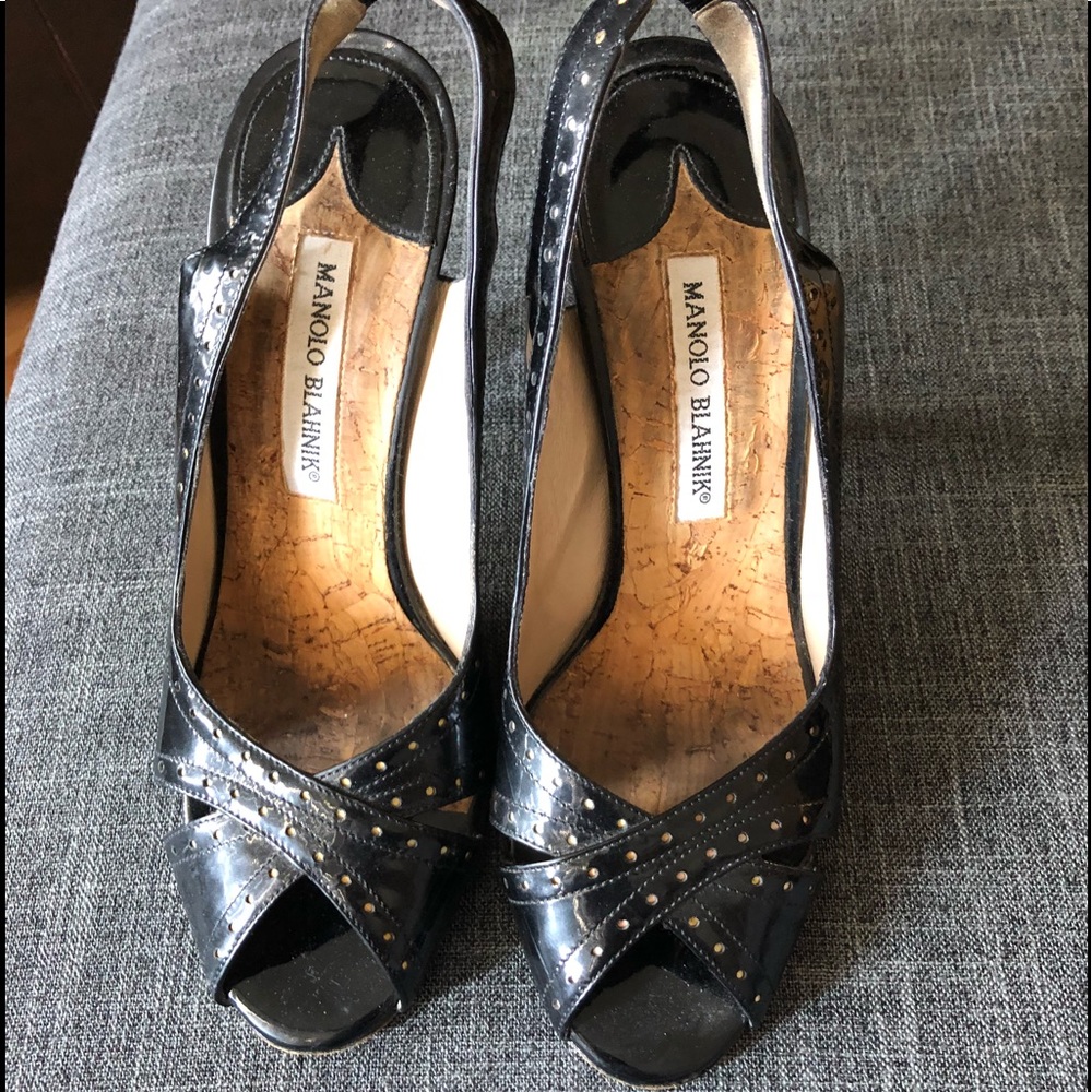 Manolo Blahnik stiletto slingbacks